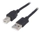 Cable - Connectique Pour Peripherique Cable- USB 2.0- USB A prise.USB B prise- nickele- 1.8m- noir