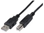 Cable - Connectique Pour Peripherique Cable- USB 2.0- USB A prise.USB B prise- nickele- 3m- noir
