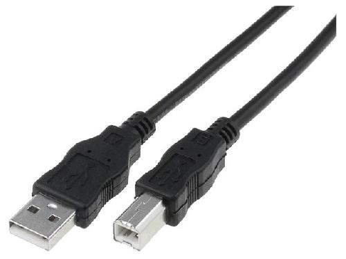 Cable - Connectique Pour Peripherique Cable- USB 2.0- USB A prise.USB B prise- nickele- 3m- noir