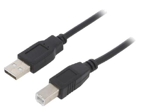 Cable - Connectique Pour Peripherique Cable- USB 2.0- USB A prise.USB B prise- nickele- 3m- noir