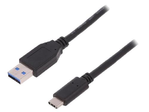 Cable - Connectique Pour Peripherique Cable- USB 2.0- USB A prise.USB C prise- nickele- 1m- noir