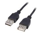 Cable - Connectique Pour Peripherique Cable- USB 2.0- USB A socle.USB A prise- nickele- 3m- noir