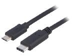 Cable - Connectique Pour Peripherique Cable- USB 2.0- USB B micro prise.USB C prise- nickele- 1m- noir