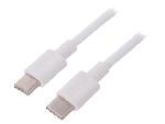 Cable - Connectique Pour Peripherique Cable USB 2.0 USB C Male des deux cotes 2m blanc