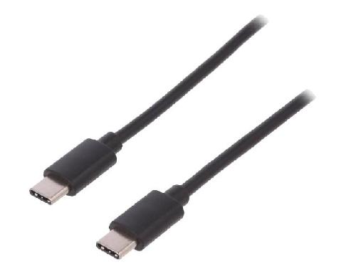 Cable - Connectique Pour Peripherique Cable- USB 2.0- USB C prise.de deux cotes- nickele- 1.8m- noir