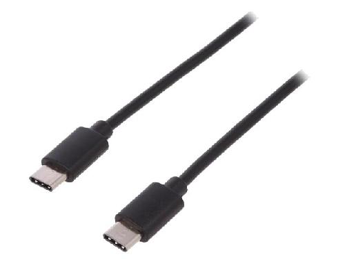 Cable - Connectique Pour Peripherique Cable- USB 2.0- USB C prise.de deux cotes- nickele- 1m- noir