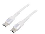 Cable - Connectique Pour Peripherique Cable USB 2.0 USB C prise male des deux cotes 0.5m - Blanc