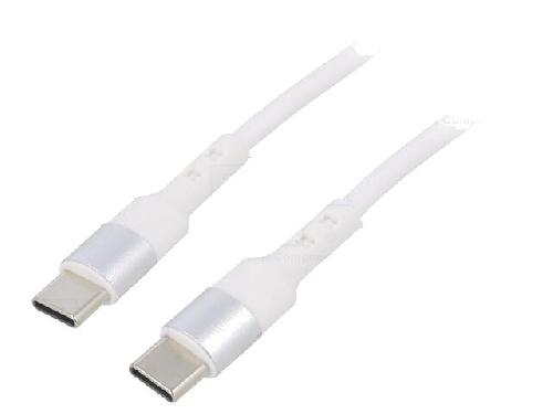 Cable - Connectique Pour Peripherique Cable USB 2.0 USB C prise male des deux cotes 0.5m - Blanc