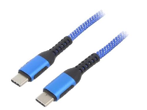 Cable - Connectique Pour Peripherique Cable USB 2.0 USB C prise male des deux cotes 1.8m - Bleu