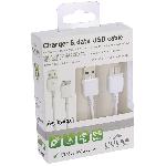 Cable - Connectique Pour Peripherique Cable USB 3.0 Samsung Galaxie 5 Note 3 et tablette 100cm - Blanc - Pulse