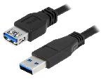 Cable - Connectique Telephone Cable USB 3.0 USB A femelle USB A male 3m - Noir