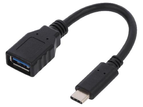 Cable - Connectique Pour Peripherique Cable USB 3.0 USB A femelle USB C male 150mm - Noir