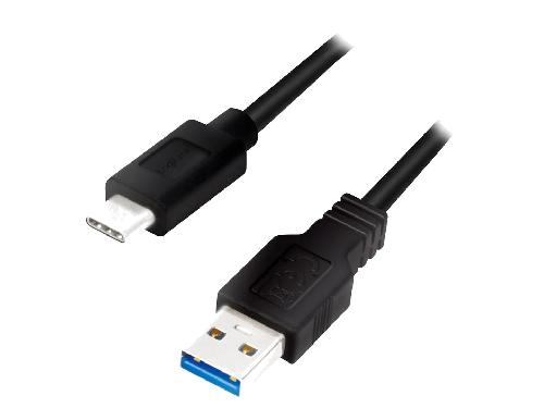 Cable - Connectique Telephone Cable USB 3.0 USB A male USB C male 3m - Noir