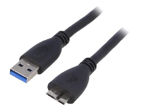 Cable - Connectique Pour Peripherique Cable- USB 3.0- USB A prise.USB B micro prise- nickele- 0.5m