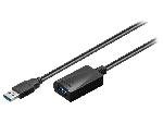 Cable - Connectique Pour Peripherique Cable- USB 3.0- USB A socle.USB A prise- 5m- noir- 5Gbps
