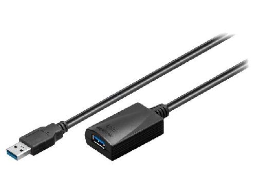 Cable - Connectique Pour Peripherique Cable- USB 3.0- USB A socle.USB A prise- 5m- noir- 5Gbps