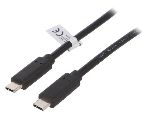 Cable - Connectique Telephone Cable USB 3.1 USB C male des deux cotes 0.5m - Noir