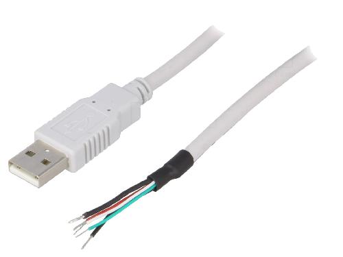 Cable - Connectique Pour Peripherique Cable USB A 2.0 male cordon 2m gris