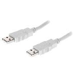 Cable USB A 2.0 male des deux cotes 1.8m gris Cable USB A 2.0 male des deux cotes 1.8m gris