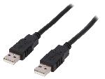 Cable - Connectique Pour Peripherique Cable USB A 2.0 male des deux cotes 1.8m noir