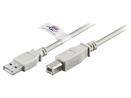Cable - Connectique Pour Peripherique Cable USB A 2.0 male USB B male 2m gris