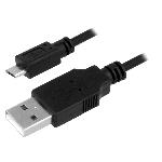 Cable USB A male USB B micro prise male 0.6m - Noir