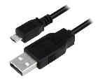 Cable - Connectique Telephone Cable USB A male USB B micro prise male 5m - Noir