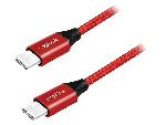 Cable - Connectique Telephone Cable USB C 2.0 male des deux cotes 0.3m - Rouge