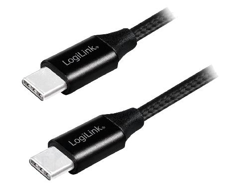 Cable - Connectique Telephone Cable USB C 2.0 male des deux cotes 1m - Noir