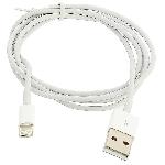 Cable - Connectique Pour Peripherique Cable USB compatible avec iPod iPhone iPad 100cm - Blanc - Pulse