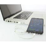 Cable - Connectique Pour Peripherique Cable USB compatible avec iPod iPhone iPad 100cm - Blanc - Pulse