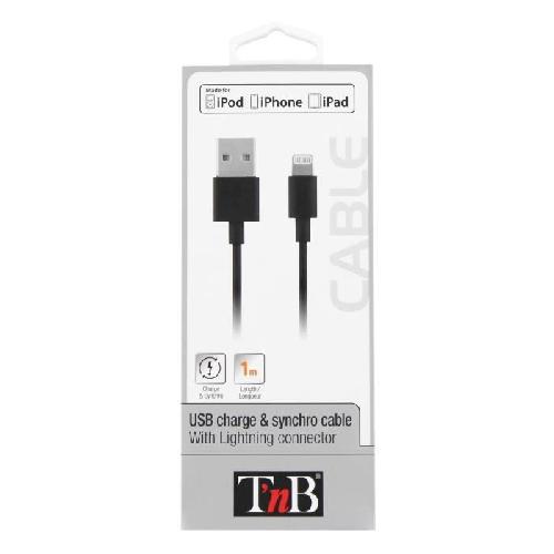 Cable - Connectique Pour Peripherique Cable USB de charge Lightning - Noir x6