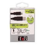 Cable - Connectique Pour Peripherique Cable USB micro USB plat 0.3m - Noir