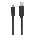 Cable - Connectique Pour Peripherique Cable USB micro USB plat 0.3m - Noir