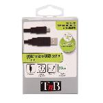 Cable - Connectique Pour Peripherique Cable USB micro USB plat 0.3m - Noir