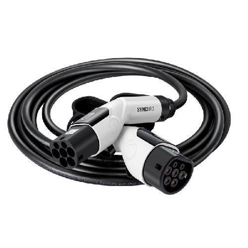 Recharge Vehicule Electrique Cable VE a charge T2 triphase 22kW -32A- SYNCHRO