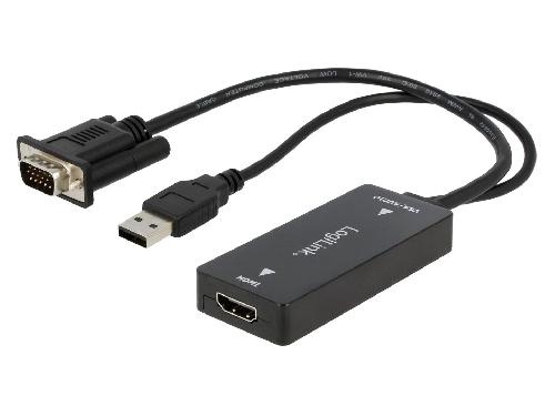 Cable - Connectique Pour Peripherique Cable VGA avec convertisseur audio vers HDMI - Noir