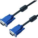 Cable VGA HD15 Male 10m - Permet de relier entre eux pour une liaison Video. tout appareil equipe d'embases HD15