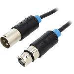 Cable - Connectique Tv - Video - Son Cable XLR Male 3pin vers XLR Femelle 3pin 1m