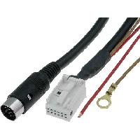 Cables changeur CD Cable Autoradio compatible avec changeur CD DIN 13pin vers Quadlock 12pin 1.8m compatible avec Audi VW