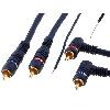 Cables changeur CD Cable RCA 2 angulaires dore 5m
