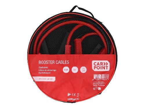 Cable De Demarrage - Ecreteur De Surtension Cables De Demarrage 500A 3M 12-24V -Pinces Isolees et Poignees- Carpoint