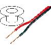 Cables de Haut-Parleurs 100m de Cable de haut parleurs 2x0.5mm2 - OFC - Rouge Noir