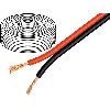 Cables de Haut-Parleurs 10m de Cable de haut parleurs - 2x0.75mm2 OFC noir et rouge