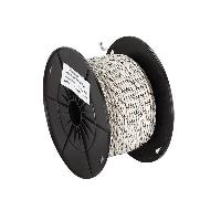 Cables de Haut-Parleurs Cable compatible avec haut-parleur torsade 2x0.75mm2 Blanc noir 100m