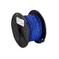 Cables de Haut-Parleurs Cable compatible avec haut-parleur torsade 2x0.75mm2 Bleu noir 100m