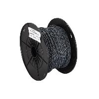 Cables de Haut-Parleurs Cable pour haut-parleur torsade 2x0.75mm2 Gris noir 100m