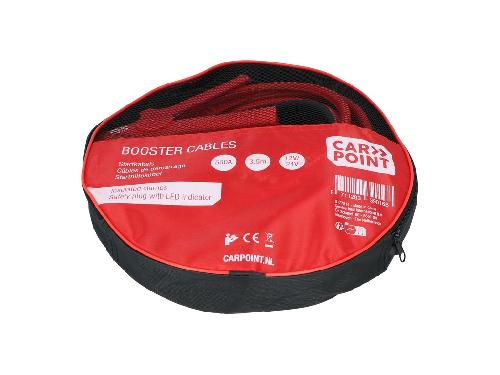 Cable De Demarrage - Ecreteur De Surtension Cables Demarrage Avec Prise Securite 500A 3.5M 6-12-24V -Pinces et Poignees Isolees- Carpoint