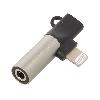 Cables Jack Adaptateur- argent avec prise jack 3.5mm et prise Apple Lightning