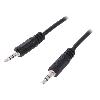Cables Jack Cable Jack 3.5mm male des deux cotes 1m - Noir